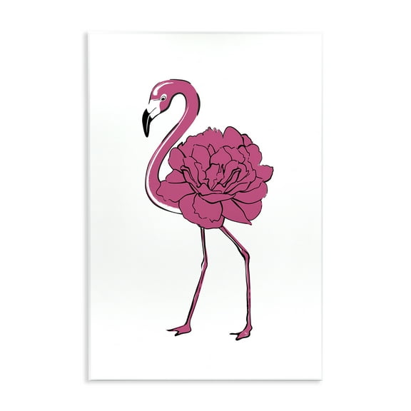 Stupell Industries Flamingo Rose Petal Body Animals & Insects Painting Unframed Art Print Wall Art, 10 x 15