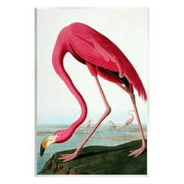 Stupell Industries Flamingo Stepping Near Pond Animals & Insects Painting Unframed Art Print Wall Art, 10 x 15