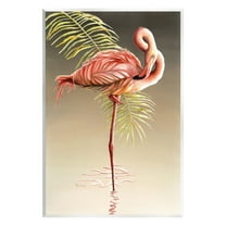 Stupell Industries Flamingo Twisting Gaze Animals & Insects Painting Unframed Art Print Wall Art, 10 x 15