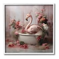 thumbnail image 1 of Stupell Industries Flamingo in Stately Bathroom Animals & Insects Painting White Framed Art Print Wall Art, 17 x 17, 1 of 9