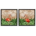 thumbnail image 1 of Stupell Industries Flamingoes in the Jungle Animals Painting Black Floater Framed Canvas Art Print Wall Art, 18 x 18, Set of 2, 1 of 10