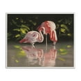 thumbnail image 1 of Stupell Industries Flamingos with Pond Reflection Animals & Insects Painting White Framed Art Print Wall Art, 30 x 24, 1 of 10