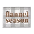 thumbnail image 1 of Stupell Industries Flannel Season Text Grain Pattern Grey Checkered Plaid, 20 x 16,Design by Daphne Polselli, 1 of 5