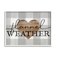 thumbnail image 1 of Stupell Industries Flannel Weather Phrase Grain Pattern Heart Checkered Plaid, 30 x 24,Design by Daphne Polselli, 1 of 5