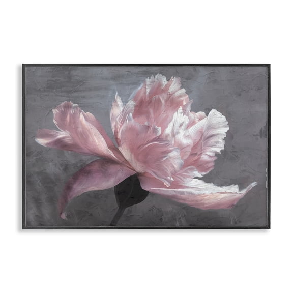 Stupell Industries Flared Flower Petals Black Framed Giclee Art design by Shirley G., 12 x 18