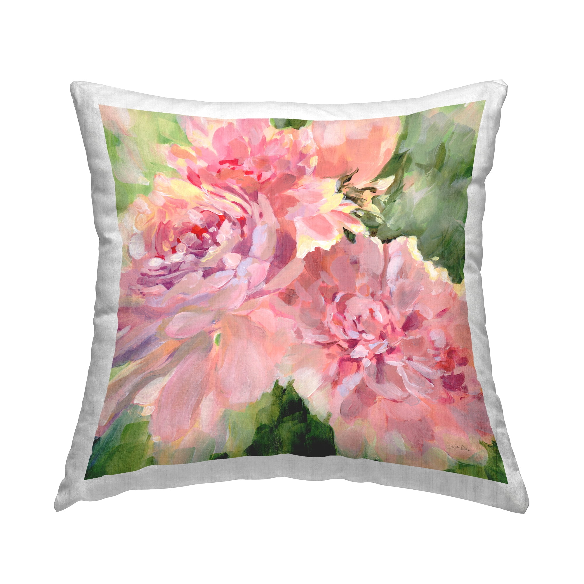 Stupell Industries Flared Peony Petals Decorative Printed Throw Pillow Design by Katrina Pete.