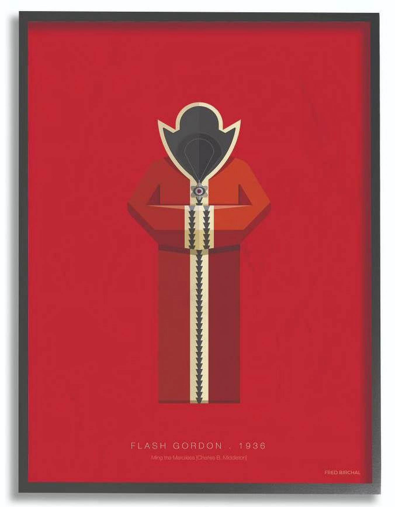 Stupell Industries Flash Gordon Famous People Characters Fashion Design Framed Wall Art by Fred Birchal