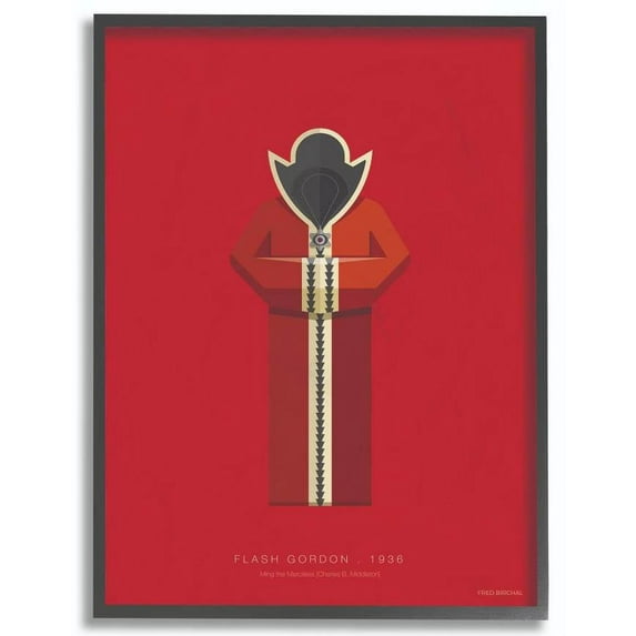 Stupell Industries Flash Gordon Famous People Characters Fashion Design Framed Wall Art by Fred Birchal