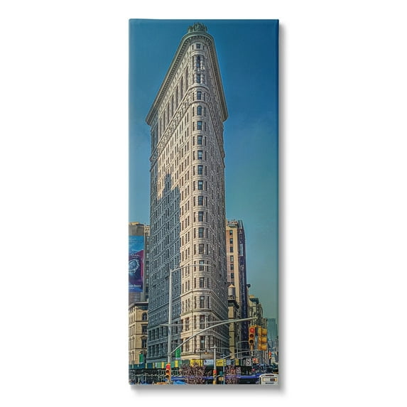 Stupell Industries Flatiron Fuller Building New York City Manhattan Neighborhood ,10 x 24, Design by Kathy Jennings