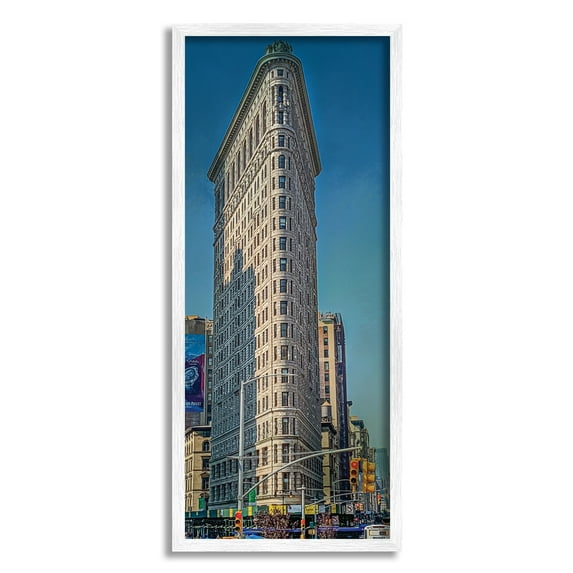 Stupell Industries Flatiron Fuller Building New York City Manhattan Neighborhood ,10 x 24, Design by Kathy Jennings