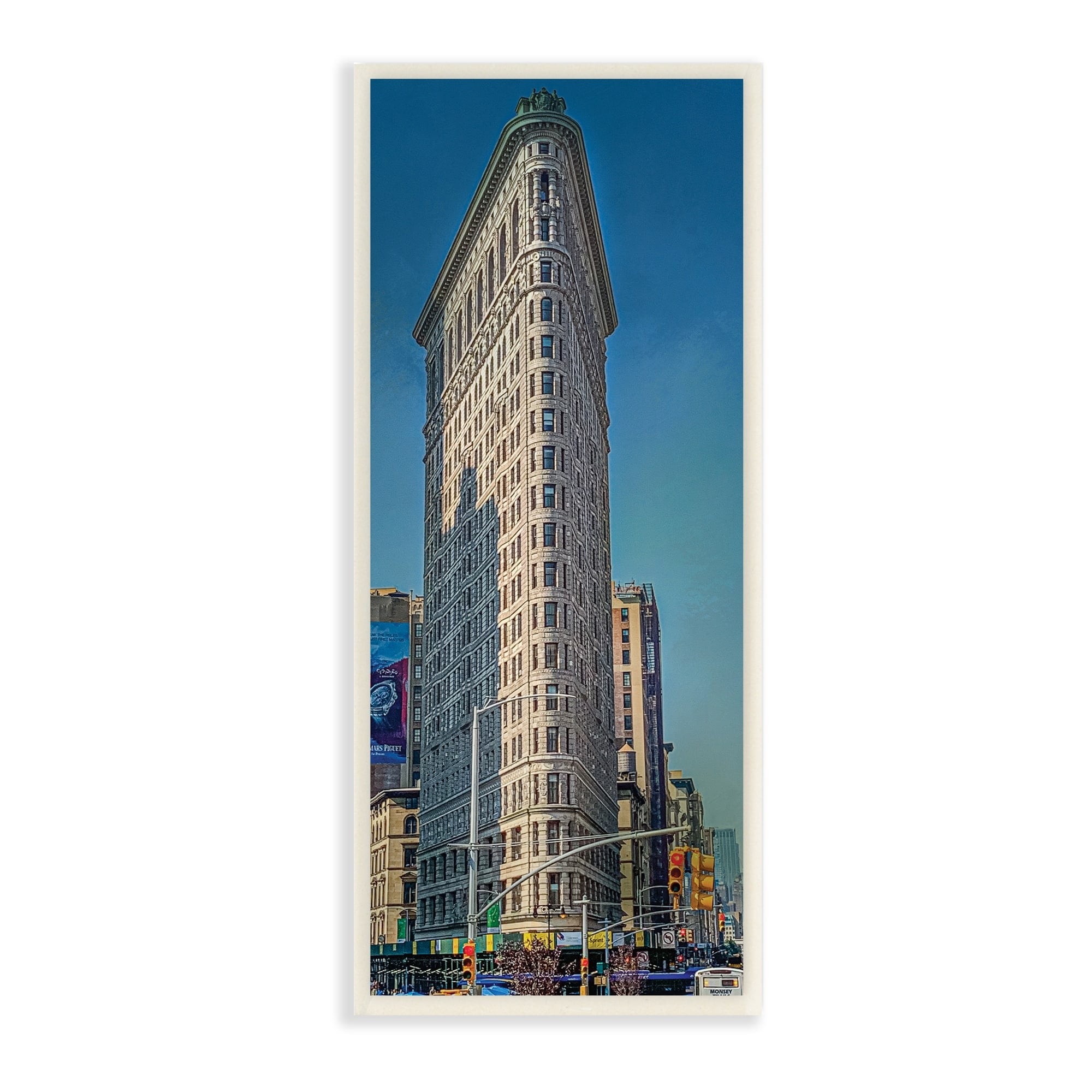 Stupell Industries Flatiron Fuller Building New York City Manhattan Neighborhood ,7 x 17, Design by Kathy Jennings