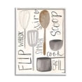 thumbnail image 1 of Stupell Industries Flip Whisk Simmer and Stir Kitchen Spoons and Utensils Graphic Art Framed Art Print Wall Art, 24x30, By Katie Doucette, 1 of 7