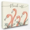 thumbnail image 1 of Stupell Industries Flock Off Funny Flamingo Animal Word Design Canvas Wall Art by Daphne Polselli, 1 of 5