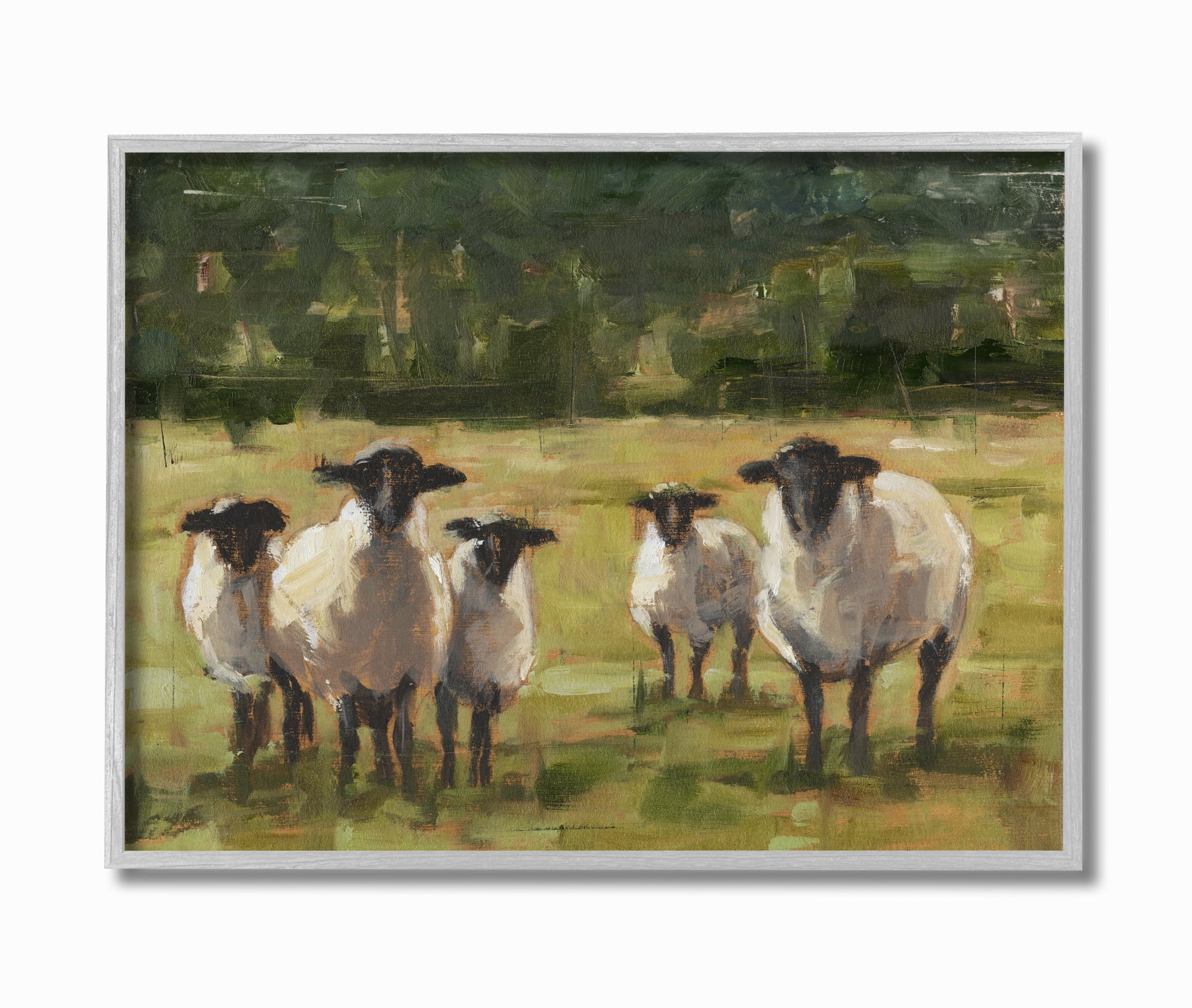 Stupell Industries Flock of Sheep Family Painting Framed Wall Art by Ethan Harper