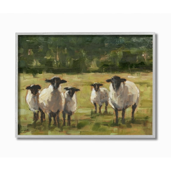 Stupell Industries Flock of Sheep Family Painting Framed Wall Art by Ethan Harper