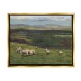 thumbnail image 1 of Stupell Industries Flock of Sheep Grazing Animals & Insects Painting Gold Floater Framed Canvas Art Print Wall Art, 21 x 17, 1 of 10