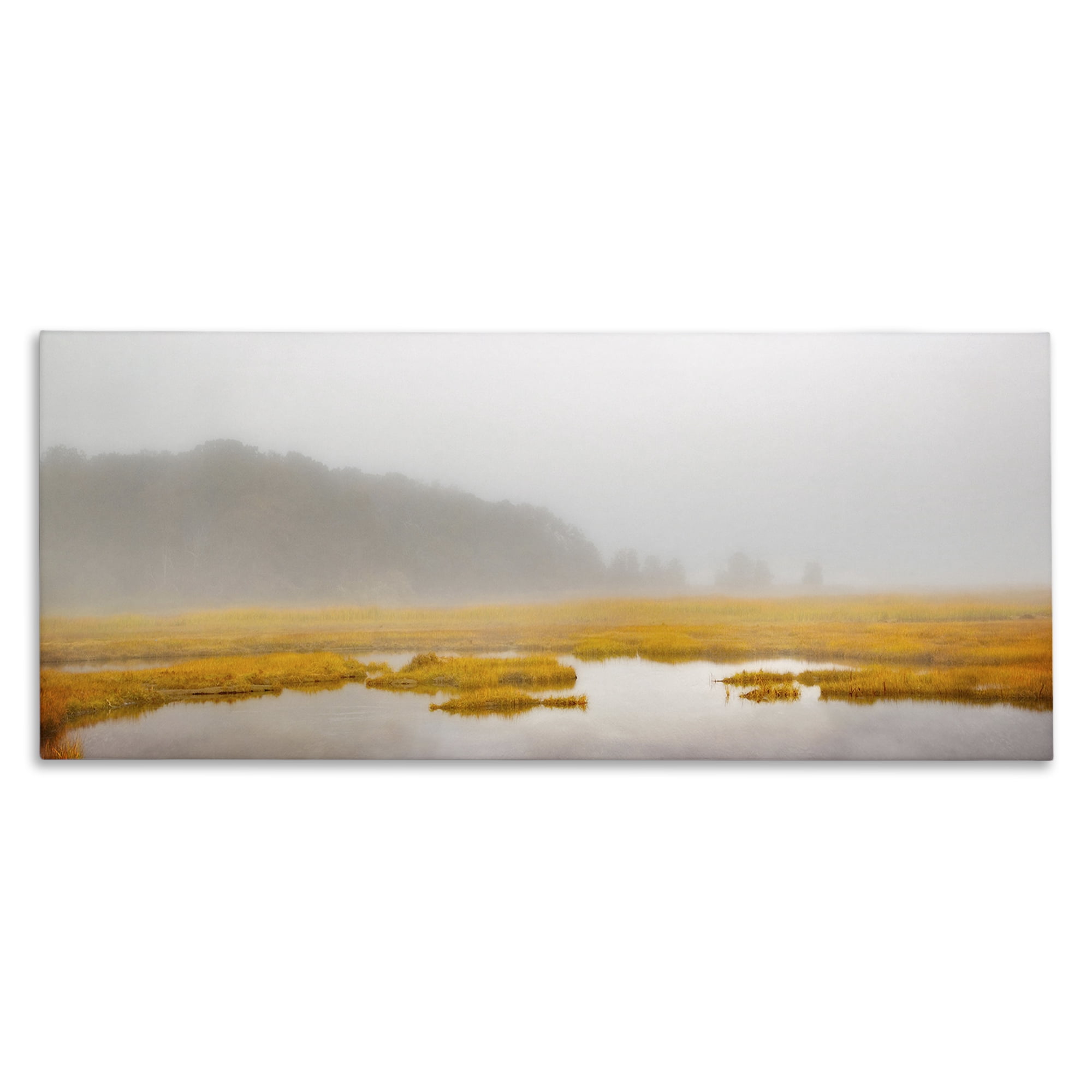 Stupell Industries Flooded Marshland Landscape Landscape Photography Gallery Wrapped Canvas Art Print Wall Art, 30 x 13