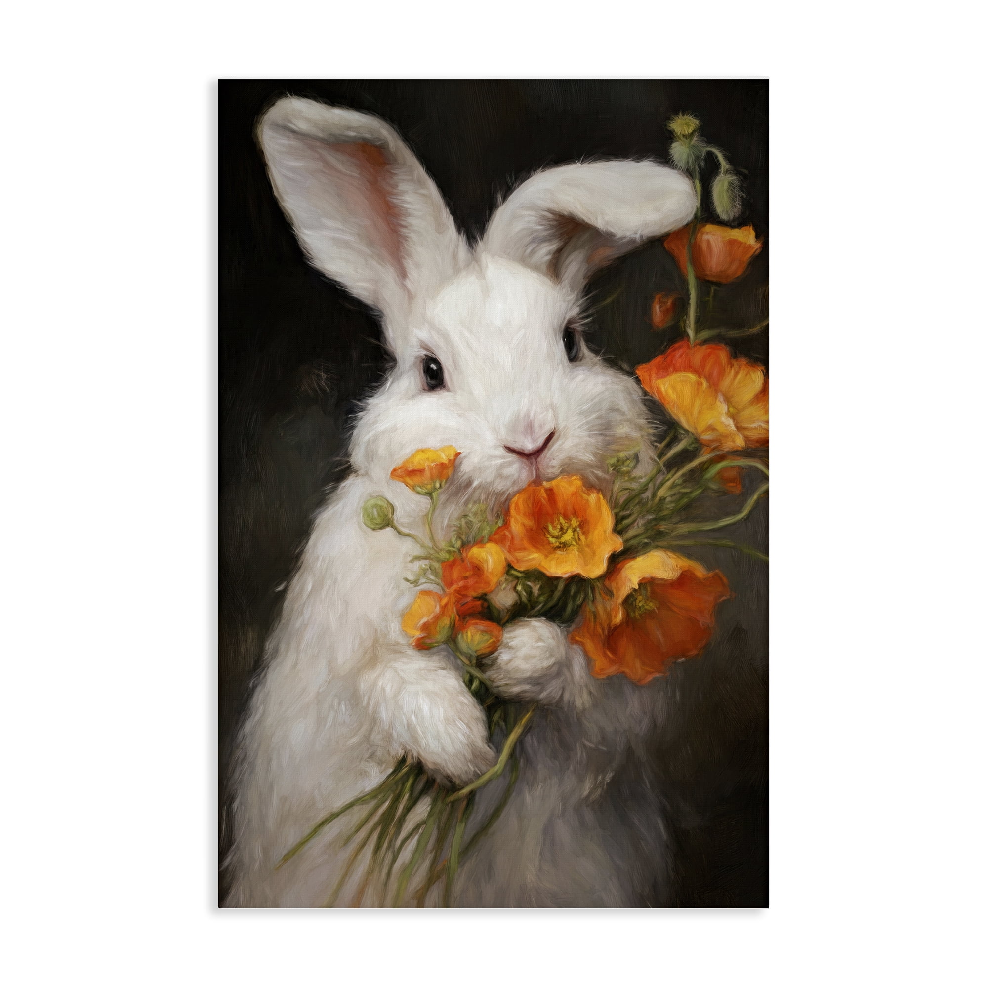 Stupell Industries Floppy Loves Her Poppies Canvas Wall Art, design by Tina LeCour