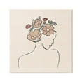 thumbnail image 1 of Stupell Industries Floral Abstract Woman Face Blossoms Line Doodle Graphic Art Gallery Wrapped Canvas Print Wall Art, Design by JJ Design House LLC, 1 of 5