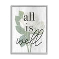 thumbnail image 1 of Stupell Industries Floral All is Well Phrase Inspirational Painting Gray Framed Art Print Wall Art, 24 x 30, 1 of 8