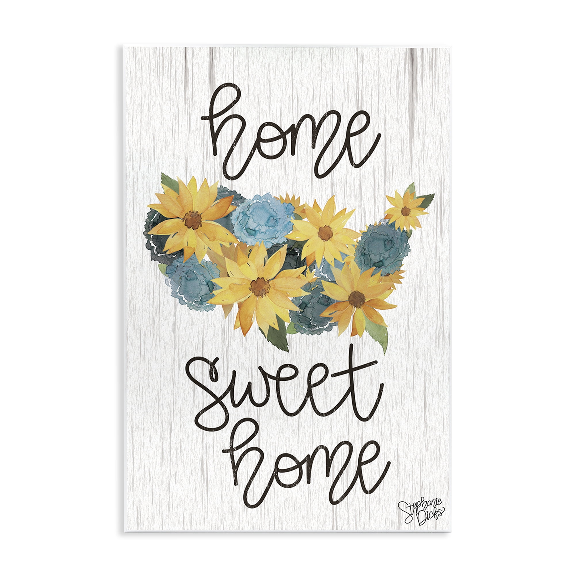 Stupell Industries Floral Americana Phrase Plants & Flowers Painting Unframed Art Print Wall Art, 13 x 19