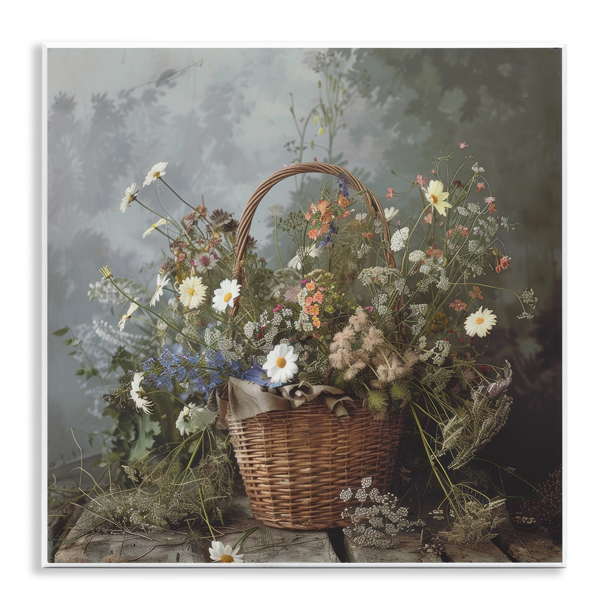 Stupell Industries Floral Basket Still Life Wall Plaque Art, design by Lazar Studio