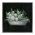 thumbnail image 1 of Stupell Industries French Country Floral Bath on Black Black Floating Frame Canvas Art, 18 x 18, by Nan, 1 of 8
