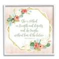 thumbnail image 1 of Stupell Industries Floral Bible Verse Phrase Religious Painting White Framed Art Print Wall Art, 17 x 17, 1 of 9