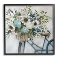 thumbnail image 1 of Stupell Industries Floral Bike Basket Transportation Painting Black Framed Art Print Wall Art, 24 x 24, 1 of 9