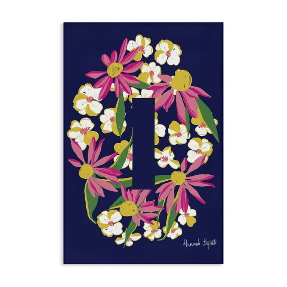 Stupell Industries Floral Bloom Letter I Botanical & Floral Painting Gallery Wrapped Canvas Art Print Wall Art, 30 x 45