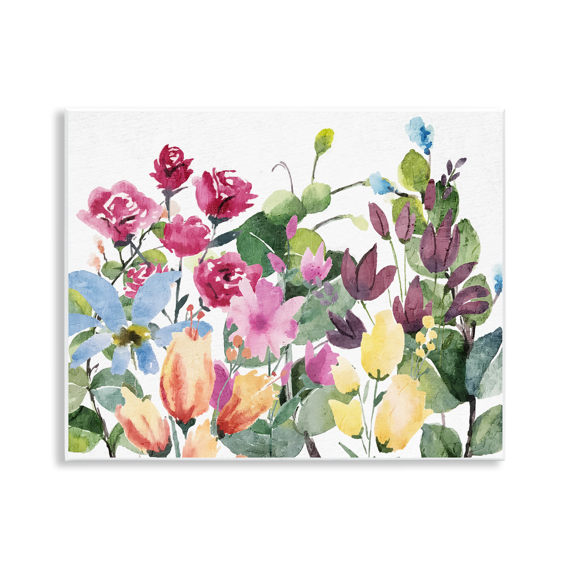 Stupell Industries Floral Blooming Colors Botanical & Floral Painting Unframed Art Print Wall Art, 14 x 11