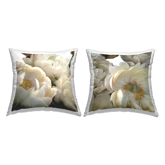 Stupell Industries Floral Blossom Shadows Decorative Printed Throw Pillow Design by Carol Robinson.