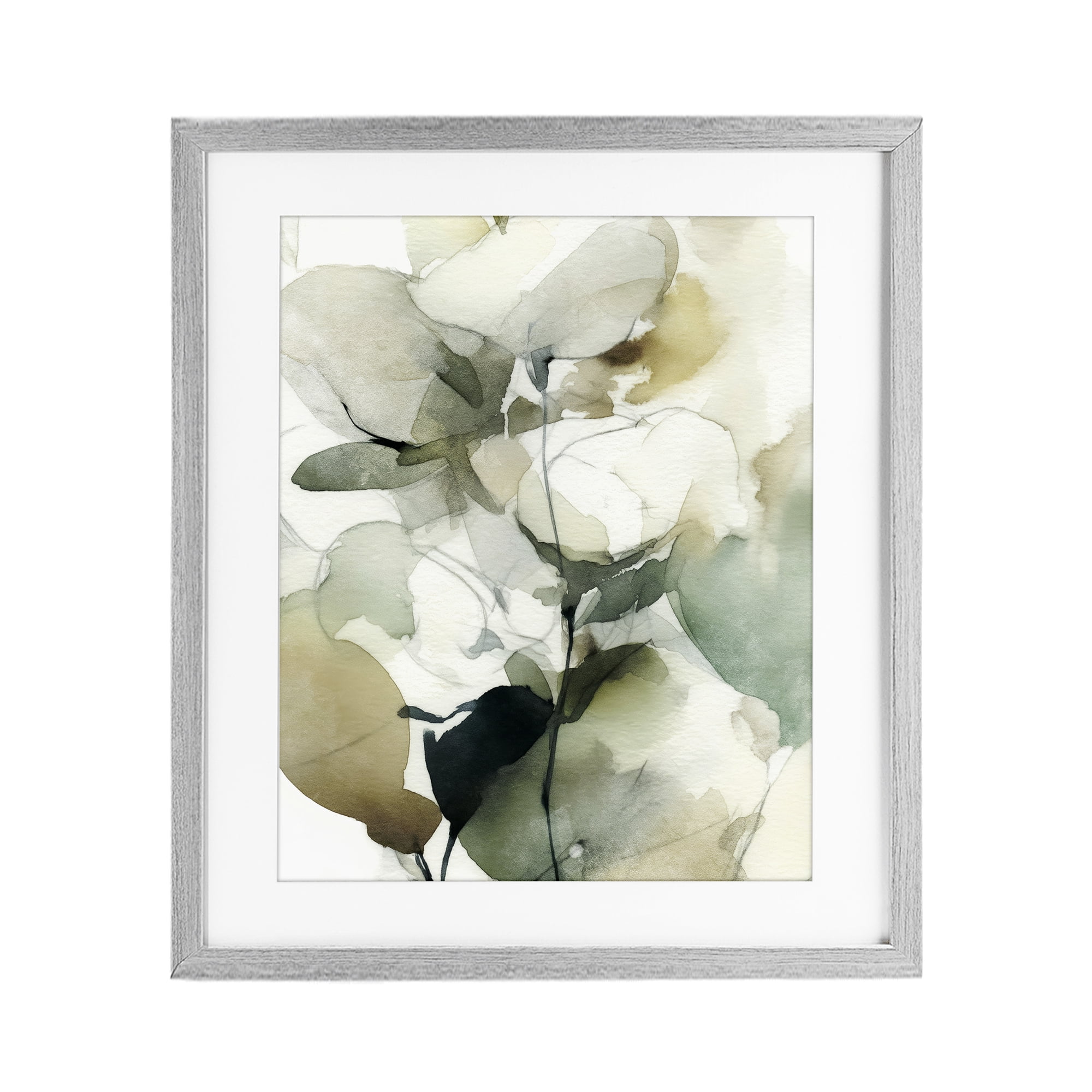 Stupell Industries Floral Branches in Motion Gray Framed Print Under Glass, design by Svetlana Aleynikova
