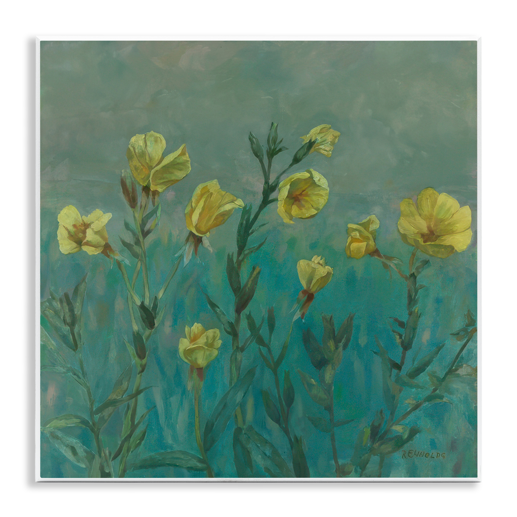 Stupell Industries Floral Buttercup Meadow Landscape & Nature Painting Unframed Art Print Wall Art, 12 x 12