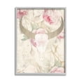 thumbnail image 1 of Stupell Industries Floral Cattle Skull Blooms Animals & Insects Painting Gray Framed Art Print Wall Art, 1 of 5