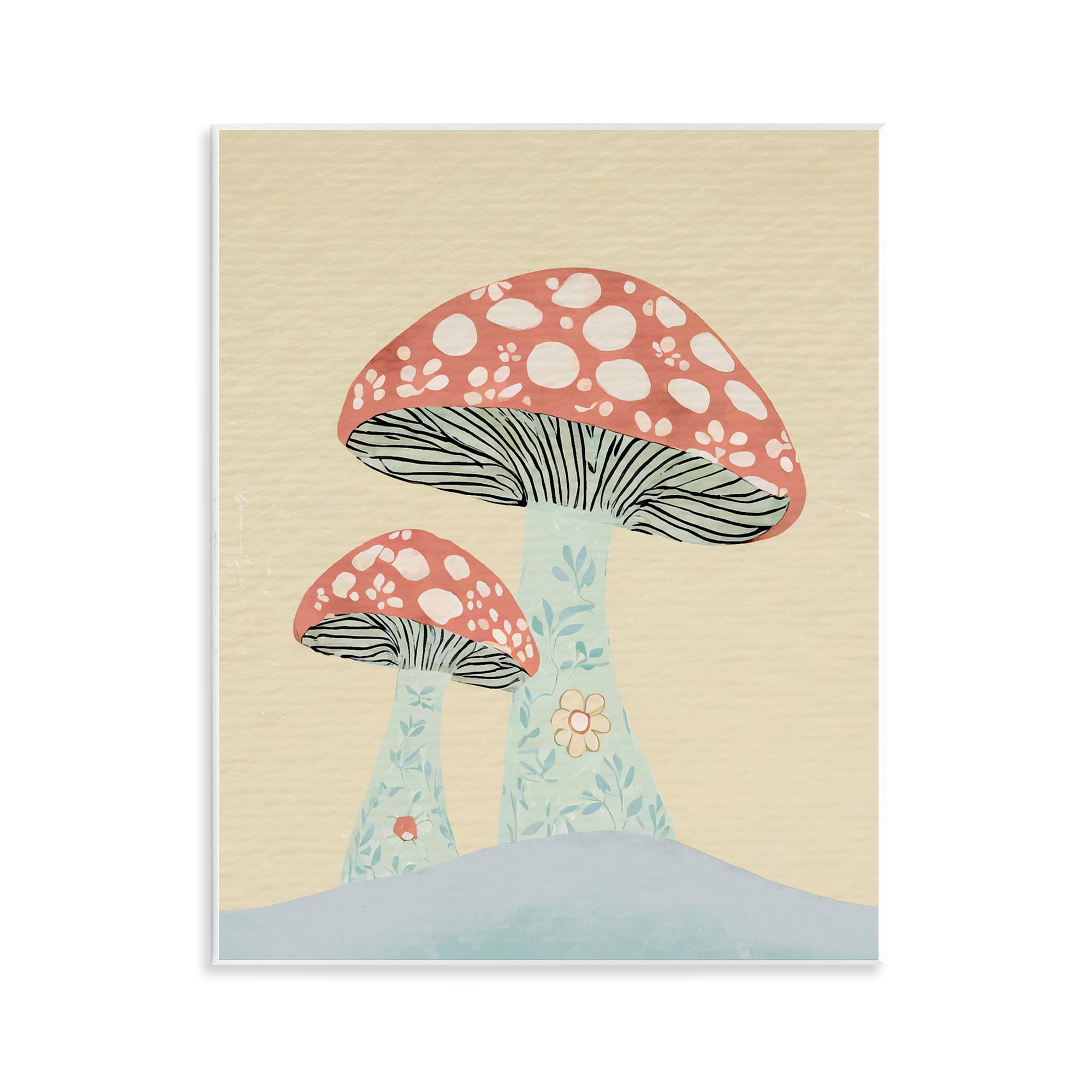 Stupell Industries Floral Collaged Mushrooms Botanical & Floral