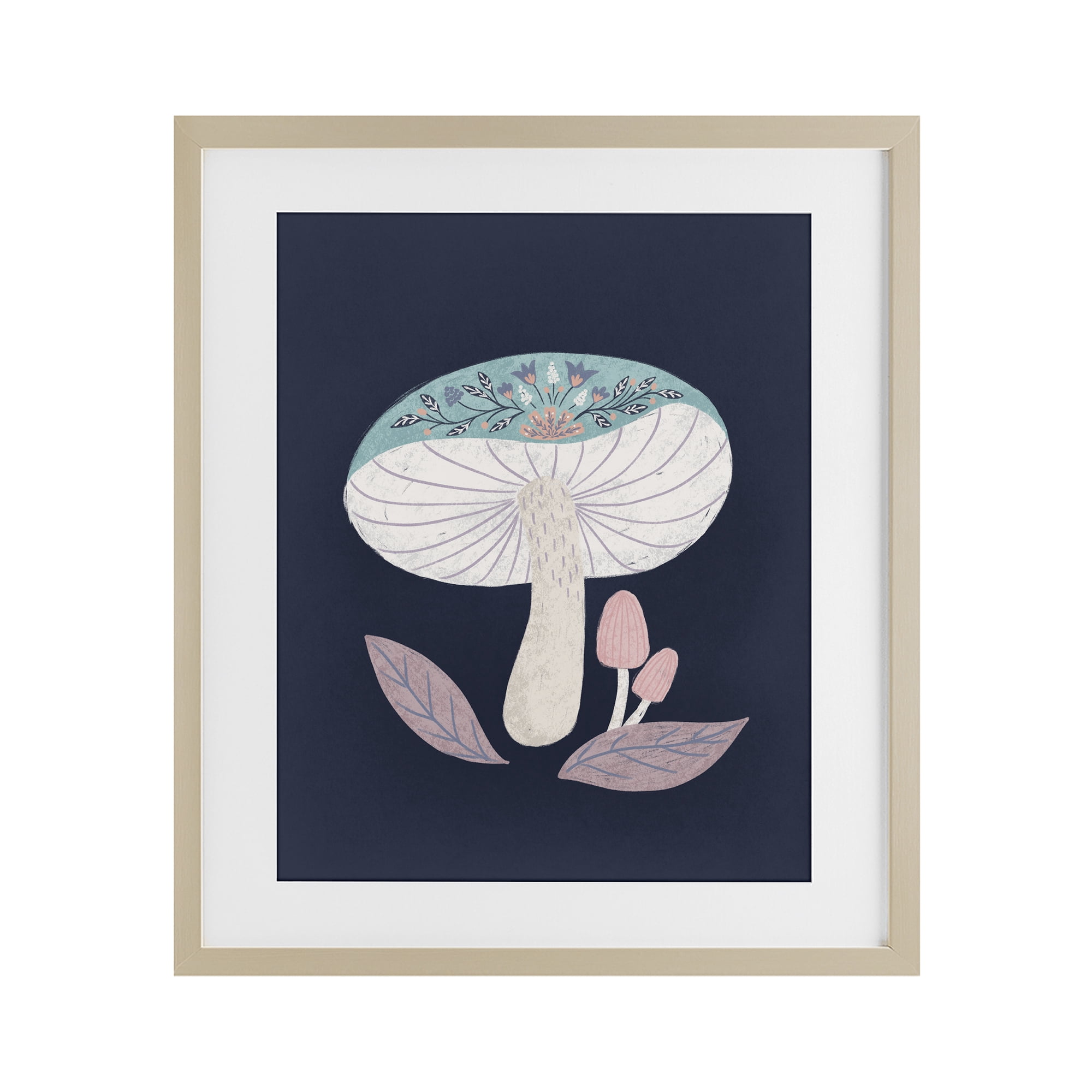 Stupell Industries Floral Cottage Mushroom Birch Framed Print Under Glass, design by Metka Hiti