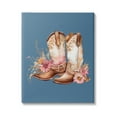thumbnail image 1 of Stupell Industries Floral Cowgirl Boots on Blue Beauty & Fashion Painting Gallery Wrapped Canvas Art Print Wall Art, 30 x 40, 1 of 8