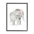thumbnail image 1 of Stupell Industries Floral Crown Baby Elephant Soft Pink Grey Illustration Black Framed, 24 x 30, Design by Daphne Polselli, 1 of 5