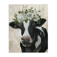thumbnail image 1 of Stupell Industries Floral Crown Cow Animals & Insects Painting Gallery Wrapped Canvas Art Print Wall Art, 16 x 20, 1 of 8