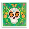 thumbnail image 1 of Stupell Industries Floral Day Of Dead Guitar Skull Holiday Painting White Framed Art Print Wall Art, 1 of 7