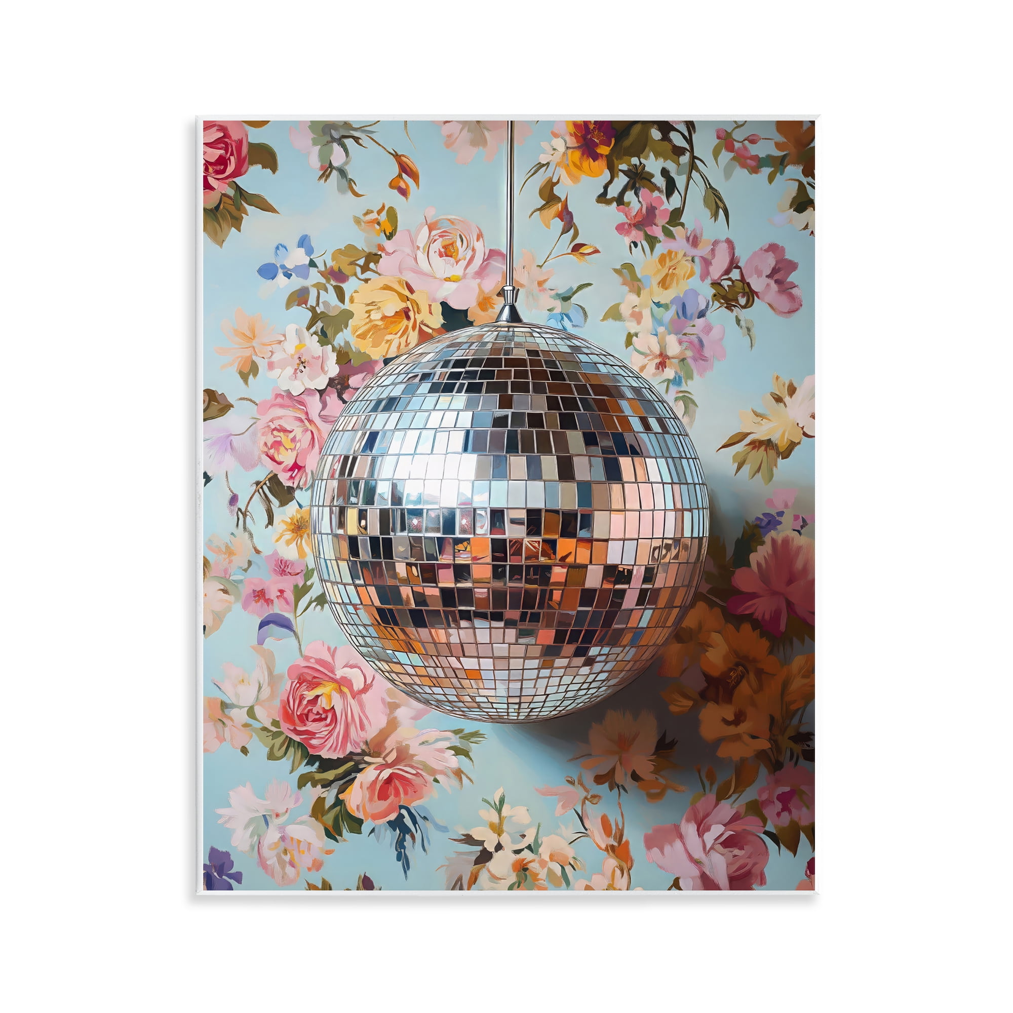 Stupell Industries Floral Disco Ball Reflection Wall Plaque Art, design by LSR Design Studio