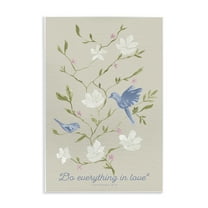 Stupell Industries Floral Do Everything In Love Quotes and Sayings Painting Unframed Art Print Wall Art, 10 x 15