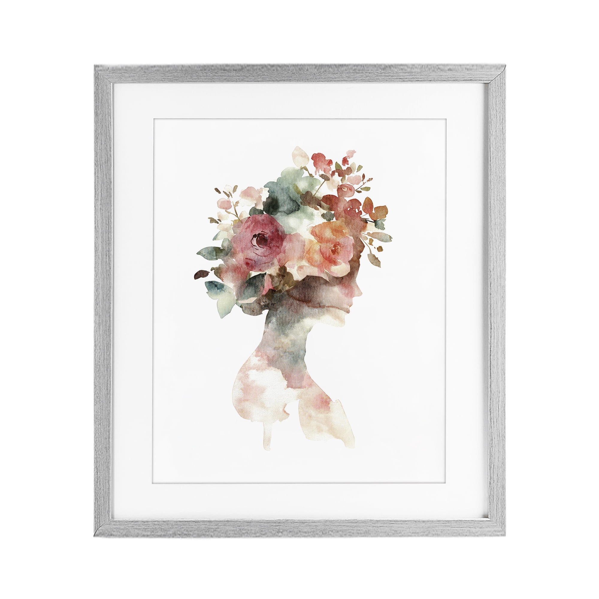 Stupell Industries Floral Dreamscape Silhouette Gray Framed Print Under Glass, design by Svetlana Aleynikova