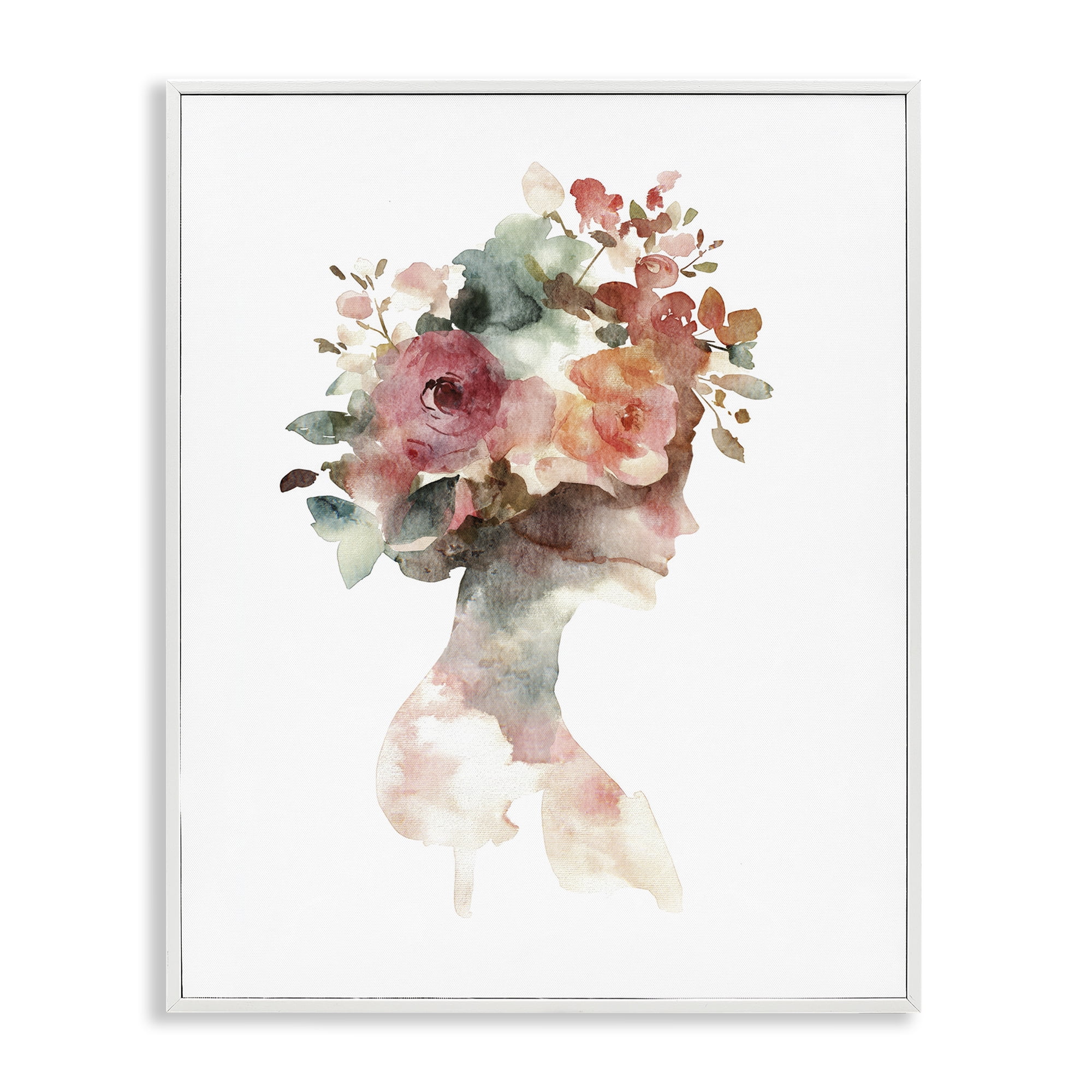 Stupell Industries Floral Dreamscape Silhouette White Framed Giclee Art, design by Svetlana Aleynikova