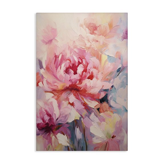 Stupell Industries Floral Explosions Abstract Botanical & Floral Painting Gallery Wrapped Canvas Art Print Wall Art, 16 x 24