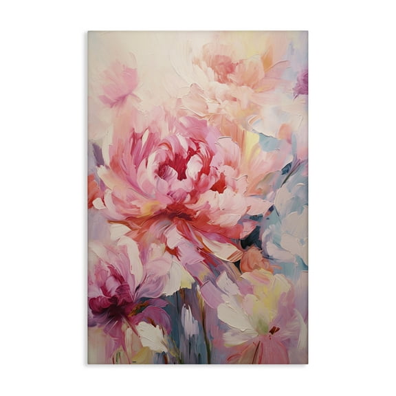 Stupell Industries Floral Explosions Abstract Botanical & Floral Painting Gallery Wrapped Canvas Art Print Wall Art, 24 x 36