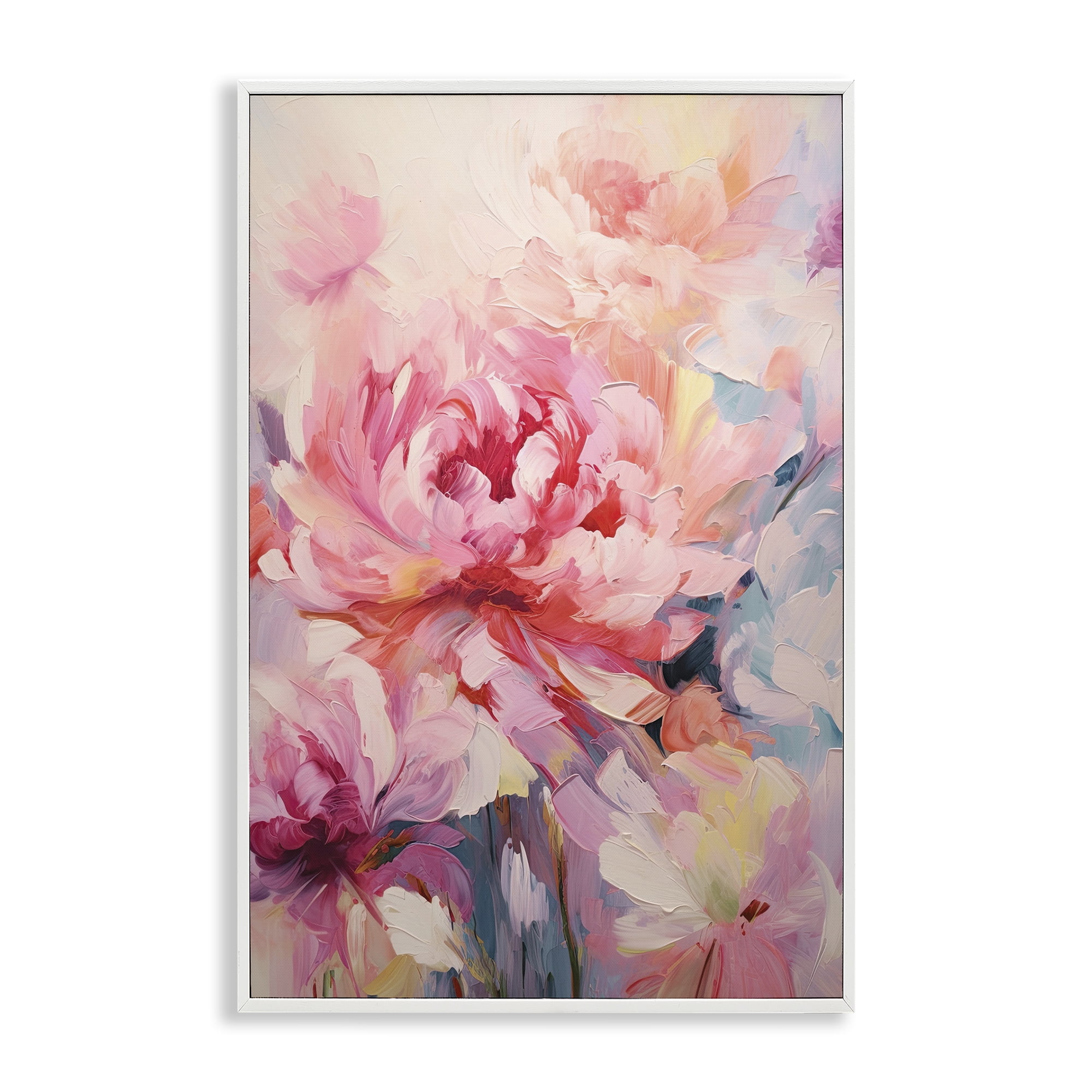 Stupell Industries Floral Explosions Abstract Botanical & Floral Painting White Framed Art Print Wall Art, 16 x 24