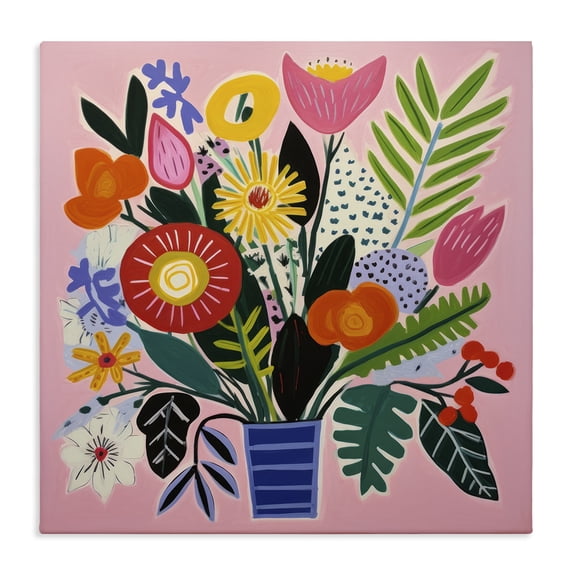 Stupell Industries Eclectic Floral Flourish Summer Bouquet Canvas Art, 36 x 36, by Lazar Studio