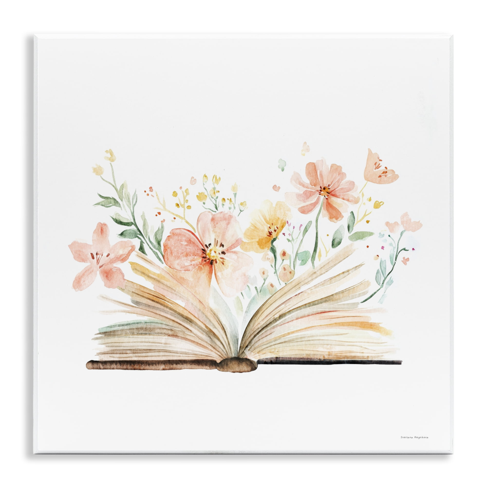 Stupell Industries Floral Flourishing Words Wall Plaque Art, design by Svetlana Aleynikova